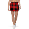 Red Plaid Mini Skirt-grizzshop