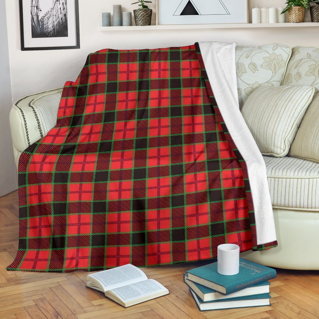 Red Plaid Scottish Royal Stewart Tartan Blanket-grizzshop