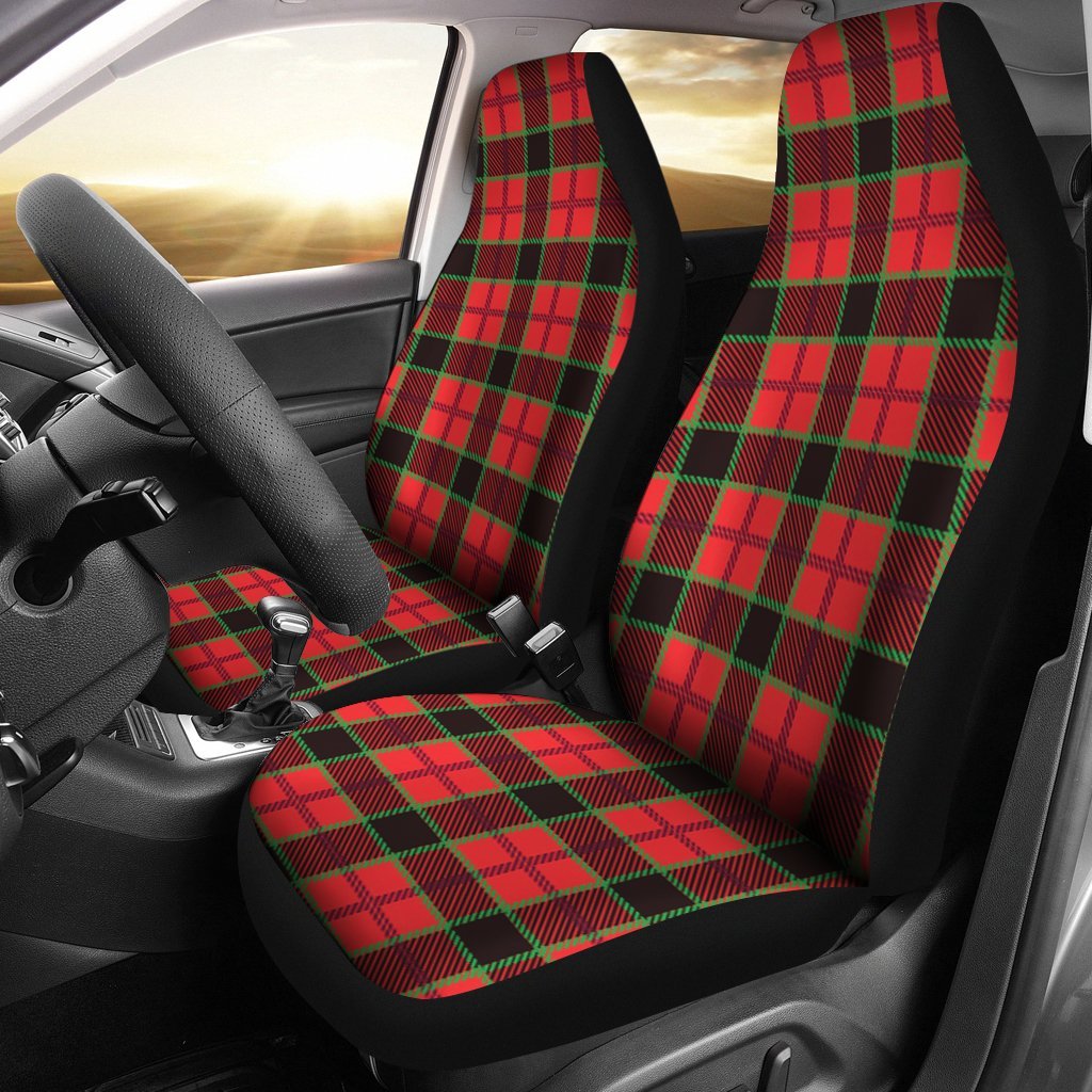 Red Plaid Scottish Royal Stewart Tartan Universal Fit Car Seat Cover-grizzshop