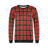 Red Plaid Scottish Royal Stewart Tartan Women Crewneck Sweatshirt-grizzshop