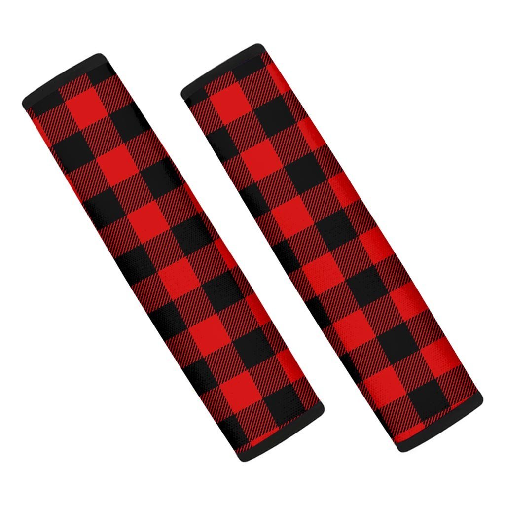 Red Plaid Seat Belt Cover-grizzshop