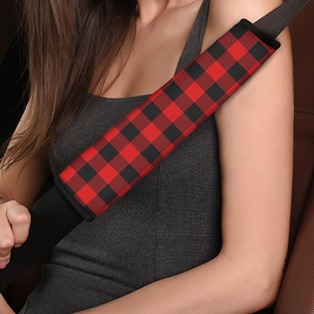 Red Plaid Seat Belt Cover-grizzshop