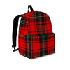 Red Plaid Tartan Backpack-grizzshop