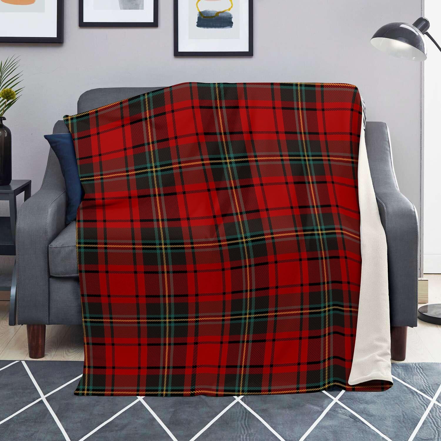 Red Plaid Tartan Blanket-grizzshop