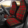 Red Plaid Tartan Car Seat Covers-grizzshop
