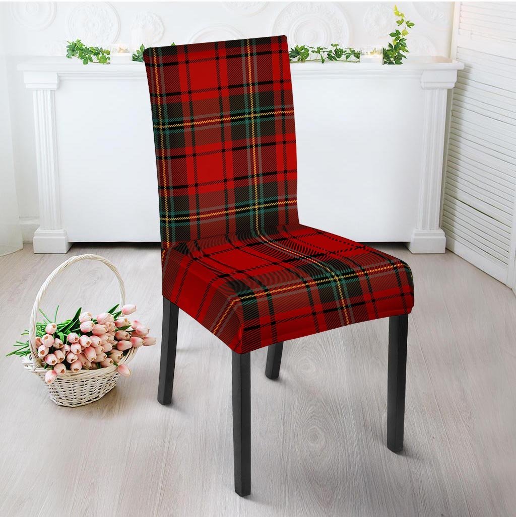 Red Plaid Tartan Chair Cover-grizzshop