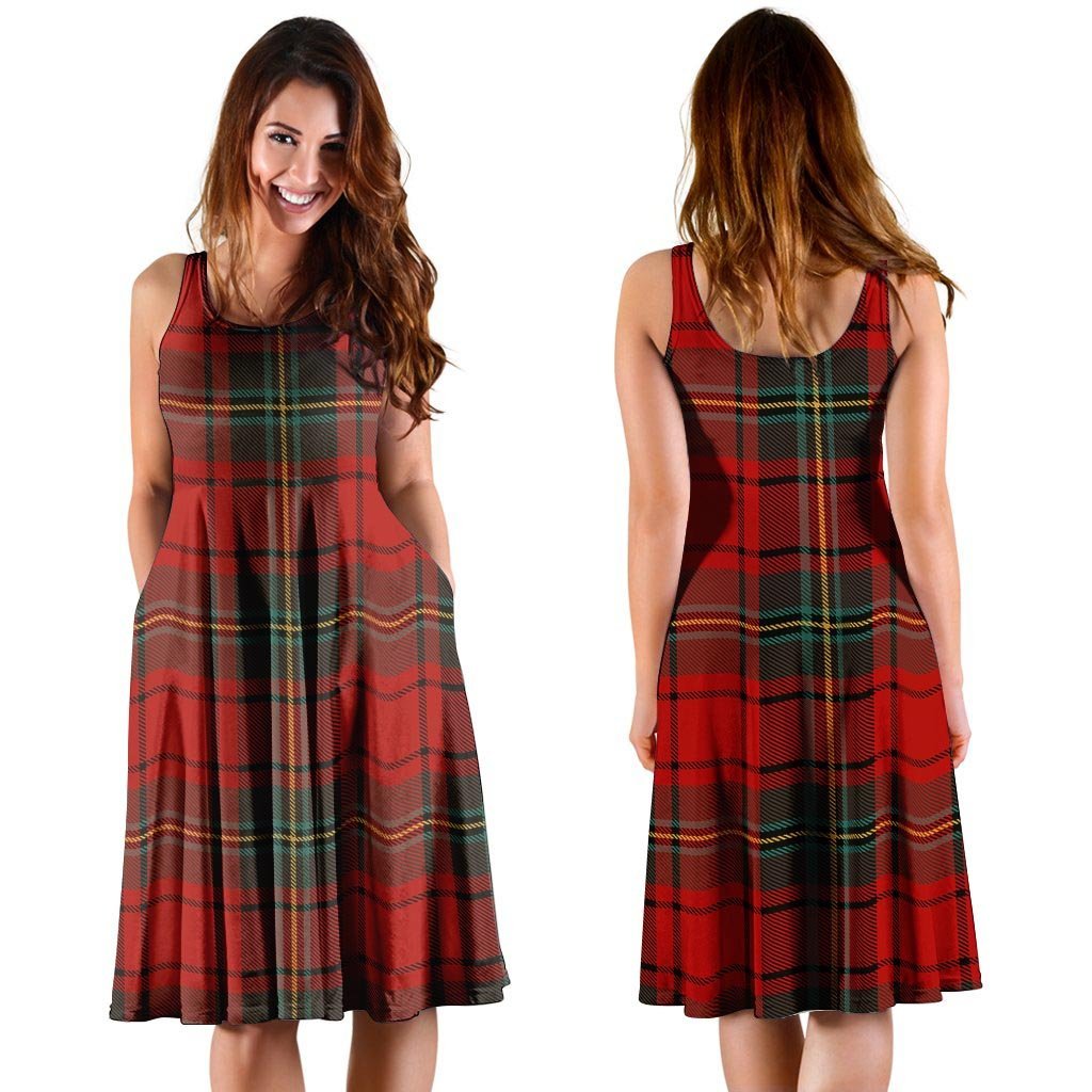 Red Plaid Tartan Dress-grizzshop