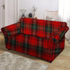 Red Plaid Tartan Loveseat Cover-grizzshop