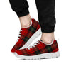 Red Plaid Tartan Men's Sneakers-grizzshop