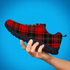 Red Plaid Tartan Men's Sneakers-grizzshop