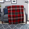 Red Plaid Tartan Print Blanket-grizzshop