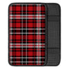 Red Plaid Tartan Print Car Console Cover-grizzshop