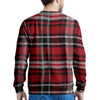 Red Plaid Tartan Print Men's Sweatshirt-grizzshop