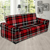 Red Plaid Tartan Print Sofa Cover-grizzshop