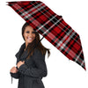 Red Plaid Tartan Print Umbrella-grizzshop