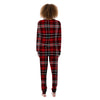 Red Plaid Tartan Print Women's Pajamas-grizzshop