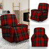 Red Plaid Tartan Recliner Cover-grizzshop