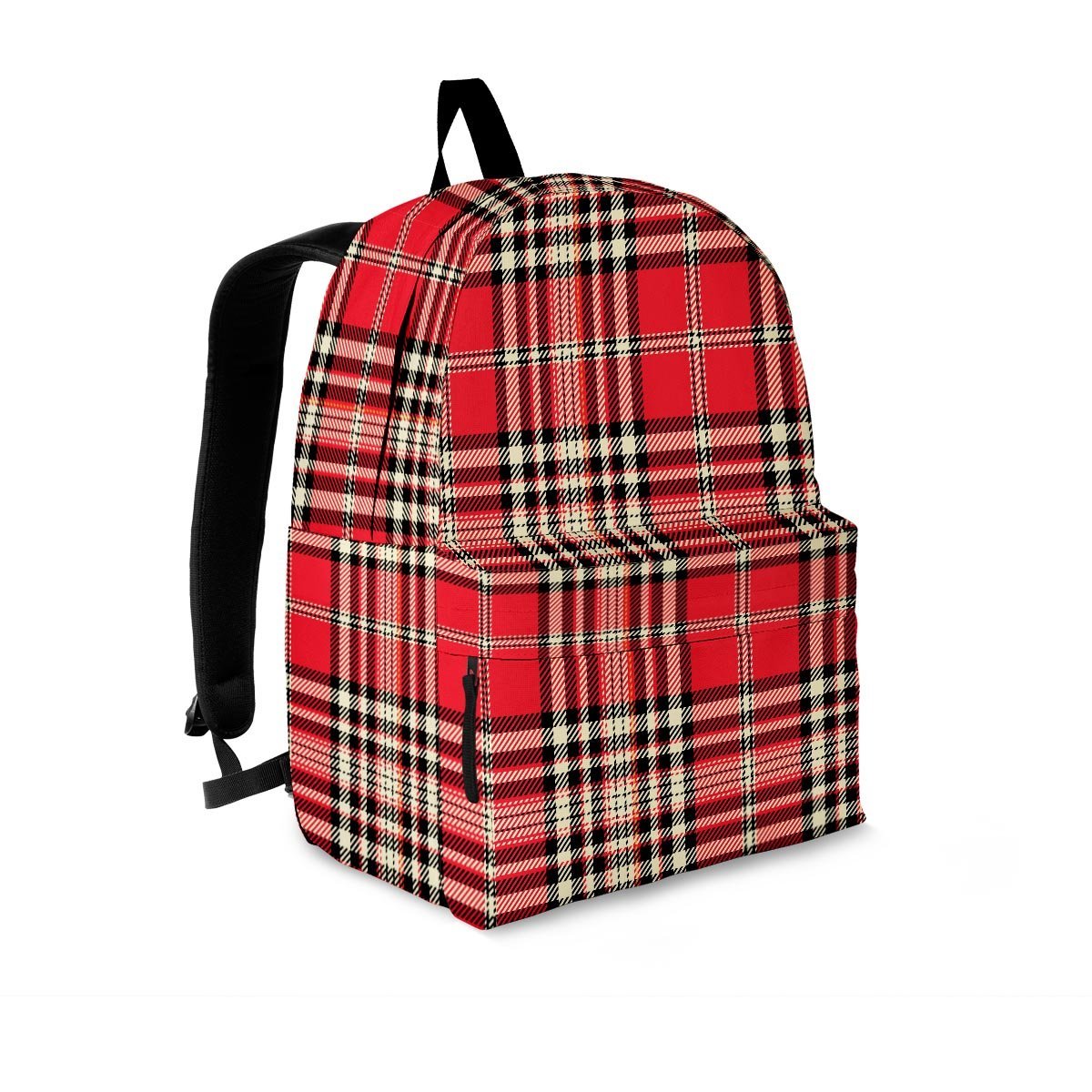 Red Plaid Tartan Scottish Backpack-grizzshop