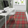 Red Plaid Tartan Scottish Floor Mat-grizzshop