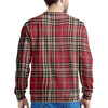 Red Plaid Tartan Scottish Men's Sweatshirt-grizzshop