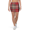 Red Plaid Tartan Scottish Mini Skirt-grizzshop