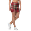 Red Plaid Tartan Scottish Mini Skirt-grizzshop