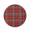 Red Plaid Tartan Scottish Round Rug-grizzshop