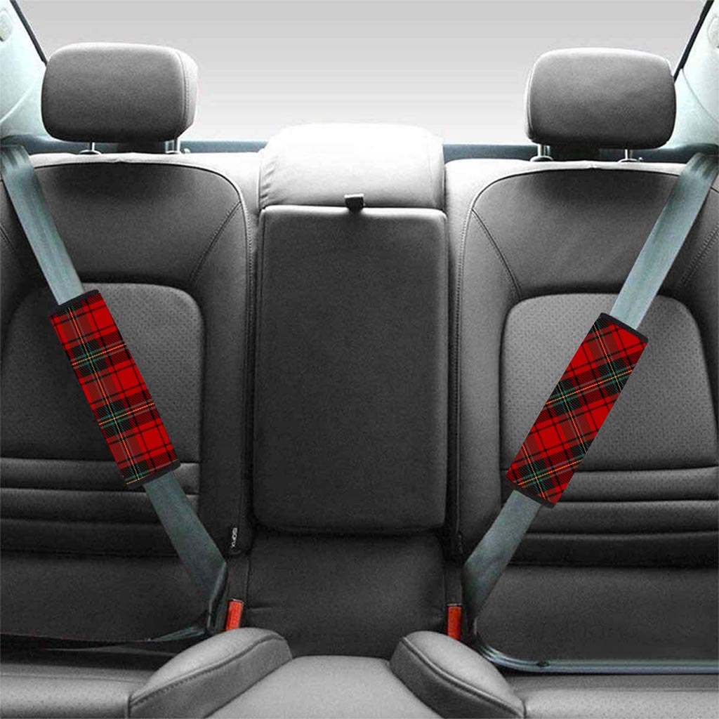 Red Plaid Tartan Seat Belt Cover-grizzshop