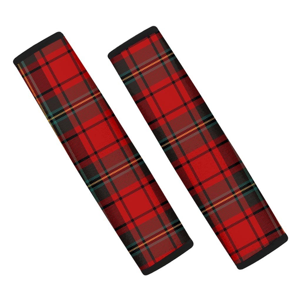 Red Plaid Tartan Seat Belt Cover-grizzshop