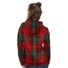 Red Plaid Tartan Women's Hoodie-grizzshop