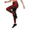 Red Plaid Tartan Women's Leggings-grizzshop