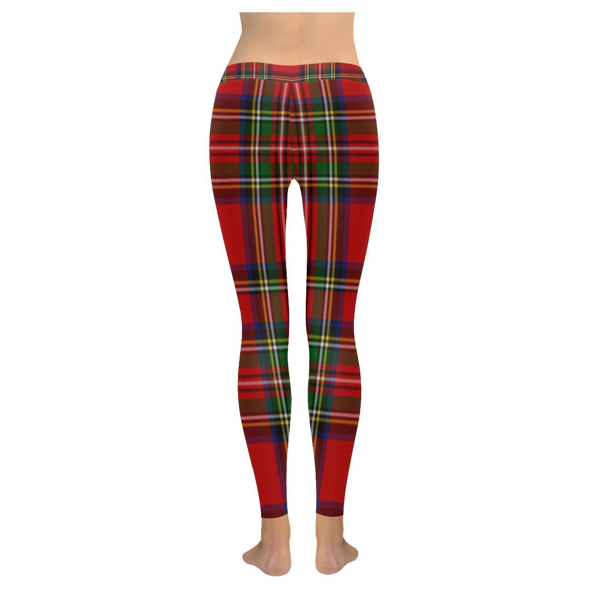 Red Plaid Tartan Women's Leggings-grizzshop