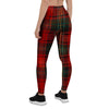 Red Plaid Tartan Women's Leggings-grizzshop