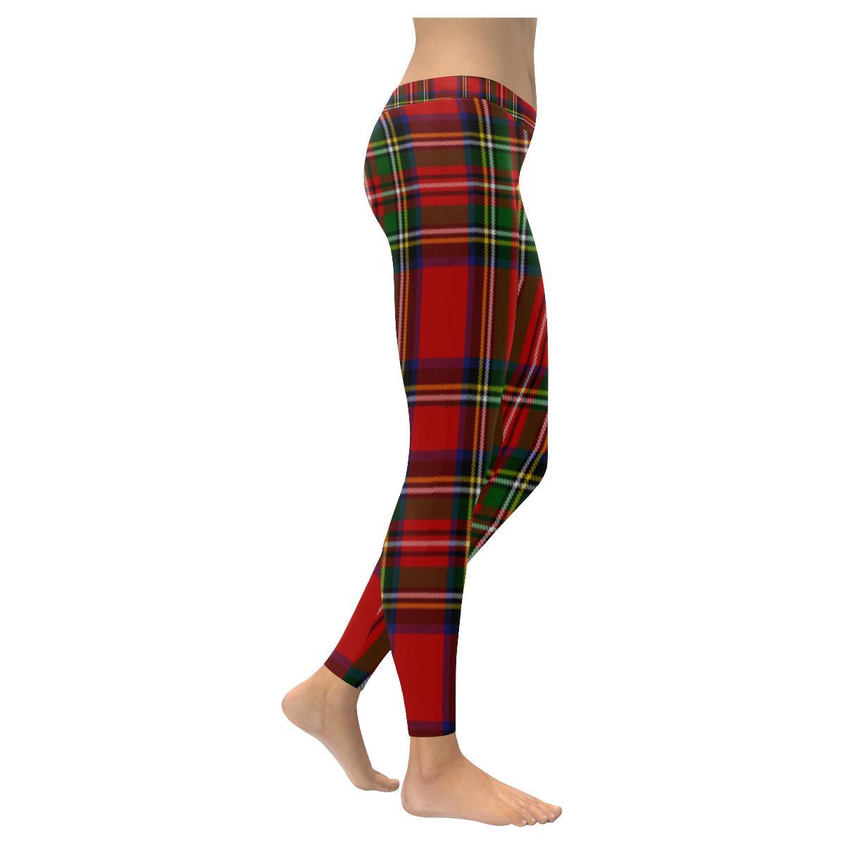 Red Plaid Tartan Women's Leggings-grizzshop