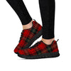 Red Plaid Tartan Women's Sneakers-grizzshop