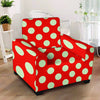 Red Polka Dot Armchair Cover-grizzshop