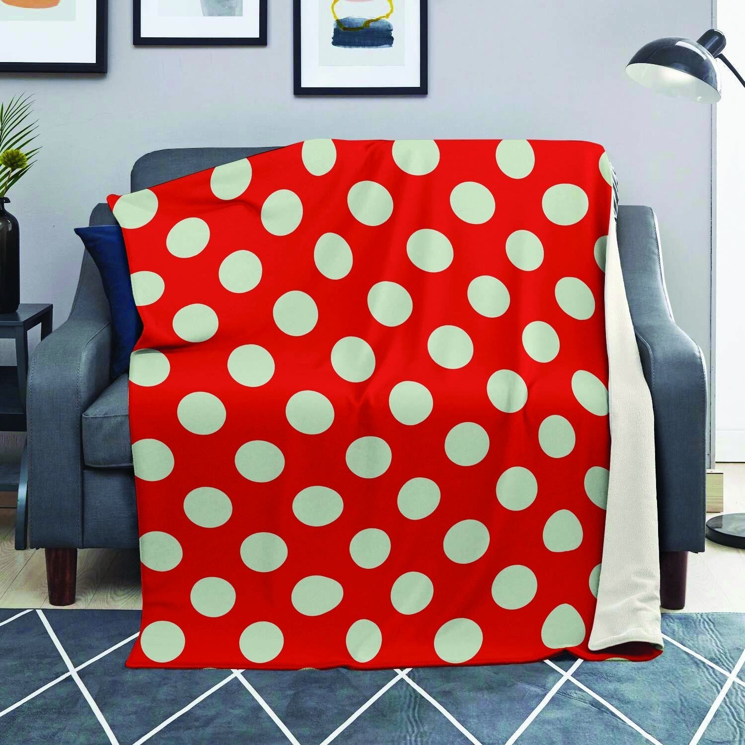 Red Polka Dot Blanket-grizzshop