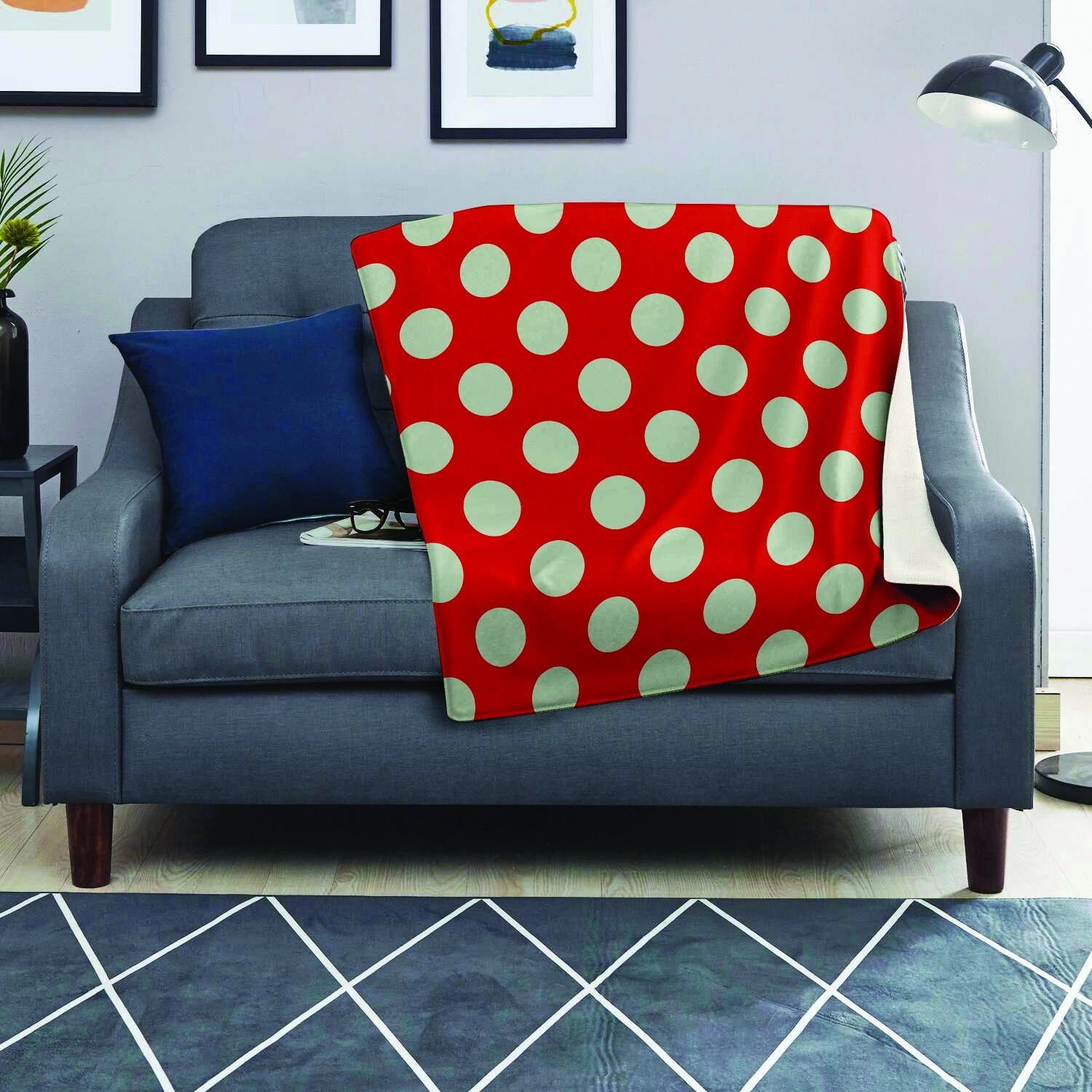 Red Polka Dot Blanket-grizzshop