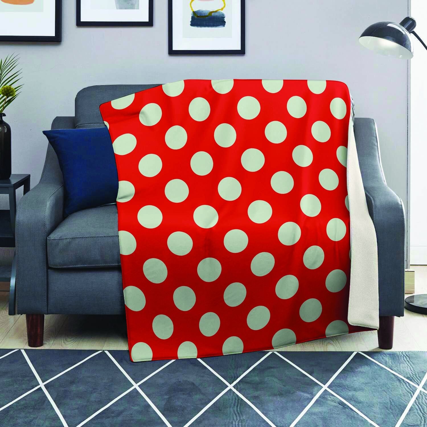 Red Polka Dot Blanket-grizzshop