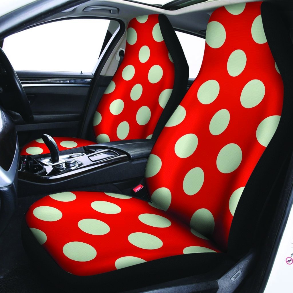 Red Polka Dot Car Seat Covers-grizzshop