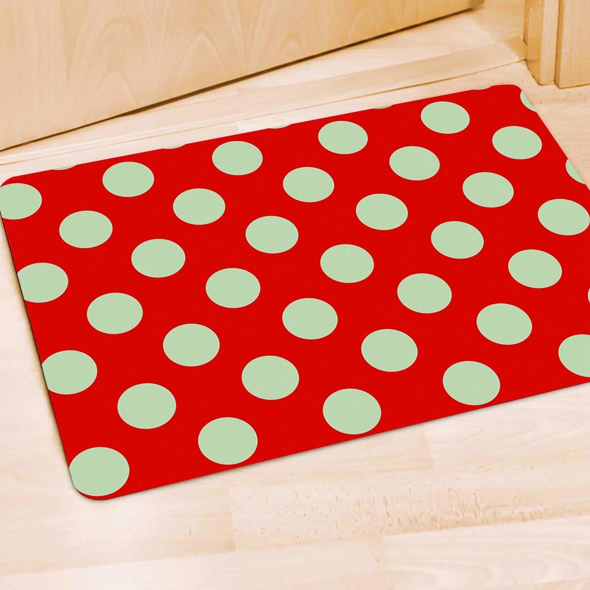 Red Polka Dot Door Mat-grizzshop