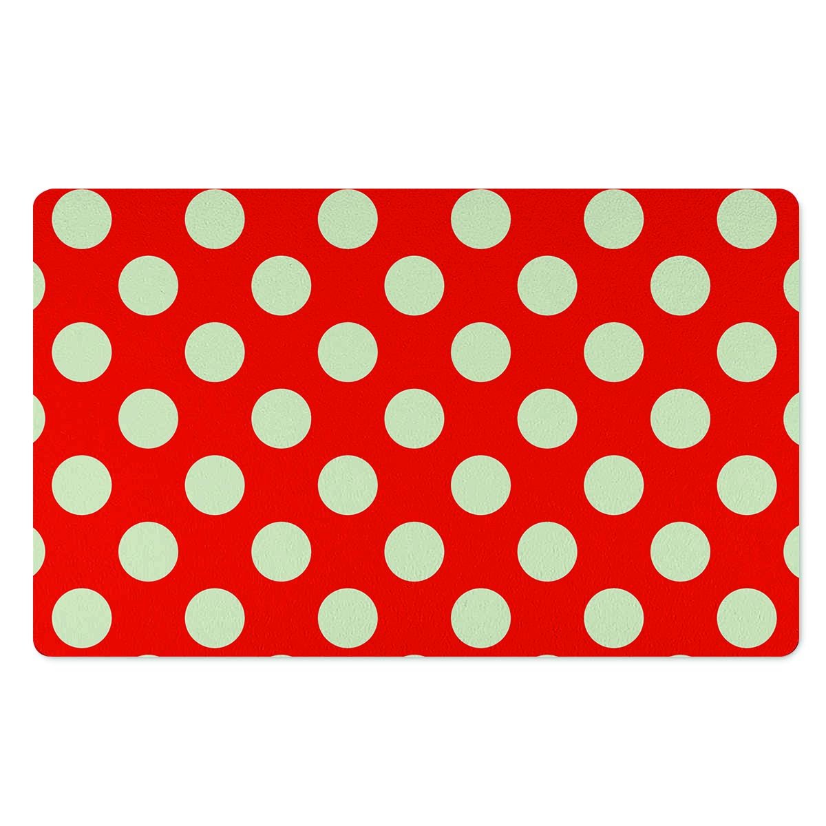 Red Polka Dot Door Mat-grizzshop