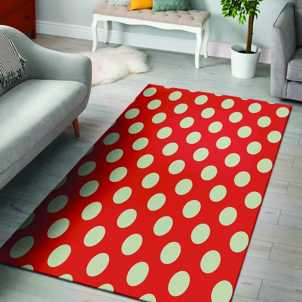 Red Polka Dot Floor Mat-grizzshop