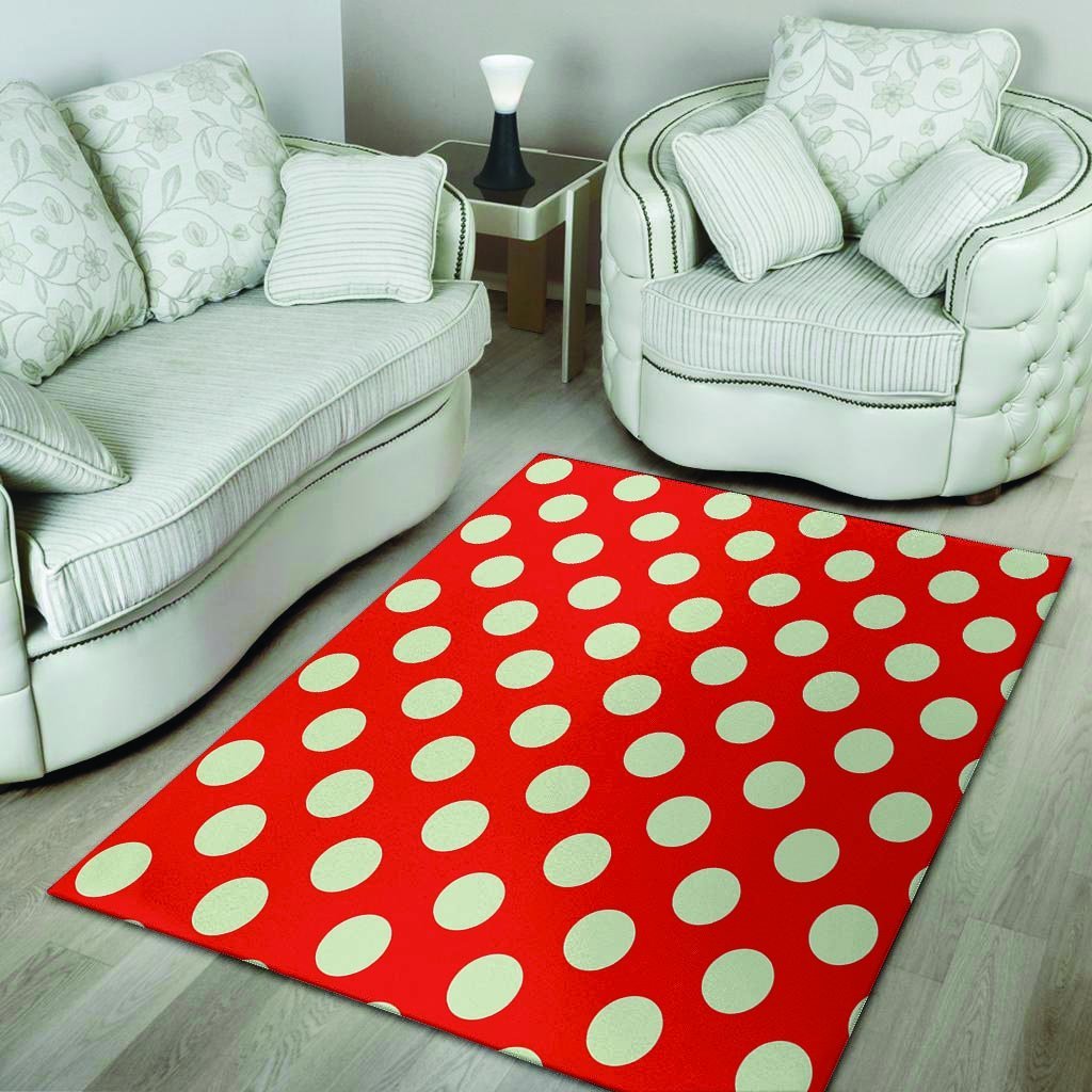 Red Polka Dot Floor Mat-grizzshop