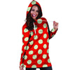 Red Polka Dot Hoodie Dress-grizzshop