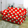 Red Polka Dot Loveseat Cover-grizzshop