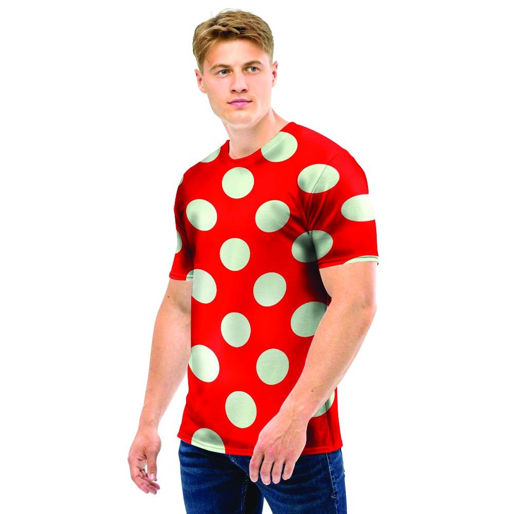 Red Polka Dot Men T Shirt-grizzshop