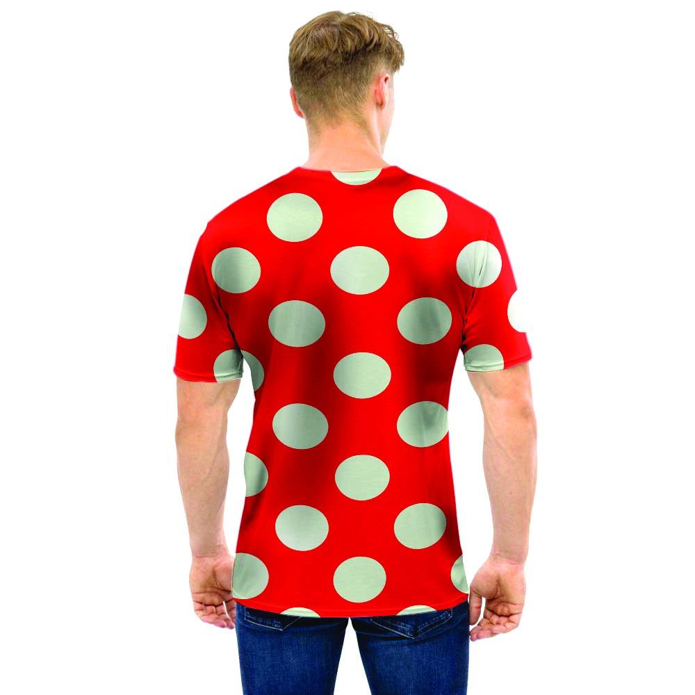 Red Polka Dot Men T Shirt-grizzshop