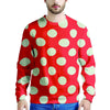 Red Polka Dot Men's Sweatshirt-grizzshop