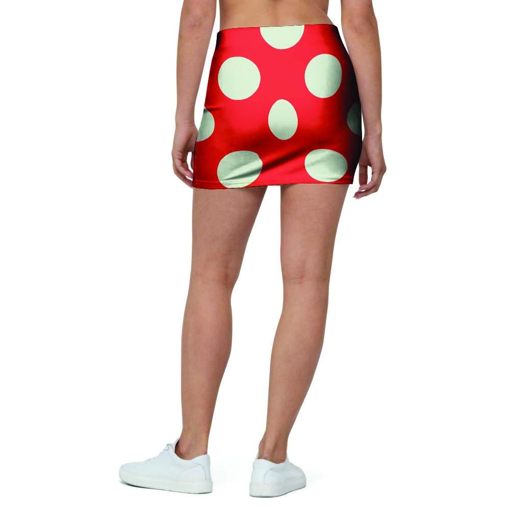 Red Polka Dot Mini Skirt-grizzshop